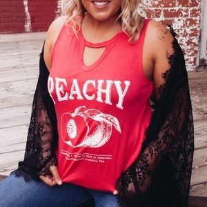 NWT Peachy Graphic Tank